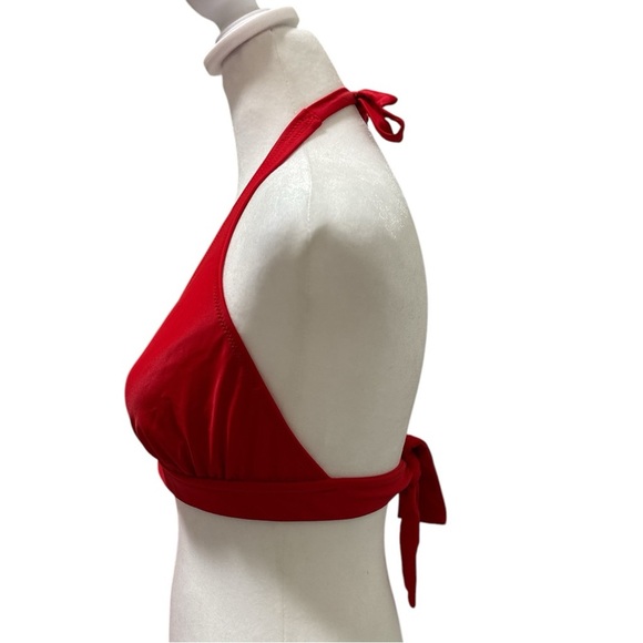J. Crew Swim Halter Bikini Top Red Hot Summer Classic NWT - Picture 4 of 6